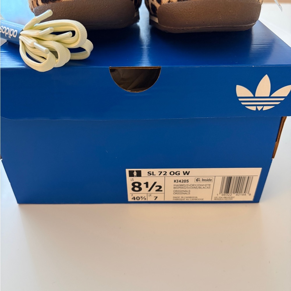 Adidas Leopard Print Sneakers Brand New With Tags SL 72 OG Size 8.5 - Picture 4 of 5